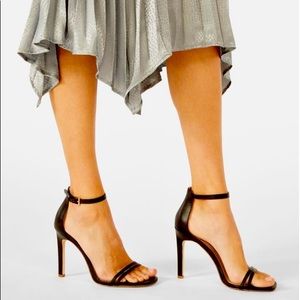 Black Stiletto Heeled Sandal Size 8